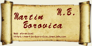 Martin Borovica vizit kartica